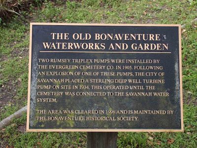 The old Bonaventure Waterworks and Garden