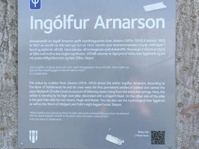 Ingólfur Arnarson Monument Plaque