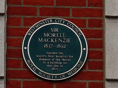 Site of World's first hospital for diseases of the throat