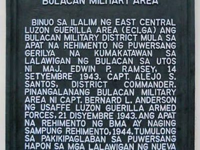 Bulacan Military Area historical marker