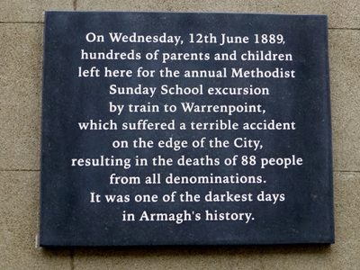 Plaque, Armagh Methodist Church Hall