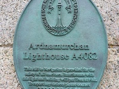 Plaque at Ardnamurchan Lighthouse