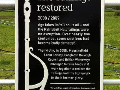 "The railings restored"