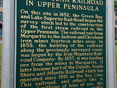 First Steam Railroad in Upper Peninsula