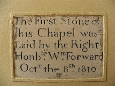 Plaque taken from Newtown Cunningham old RC Church