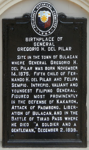 Birthplace of General Gregorio H. del Pilar historical marker