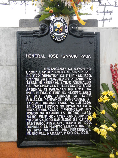 General Jose Ignacio Paua  historical marker