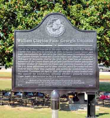 William Clayton Fain: Georgia Unionist