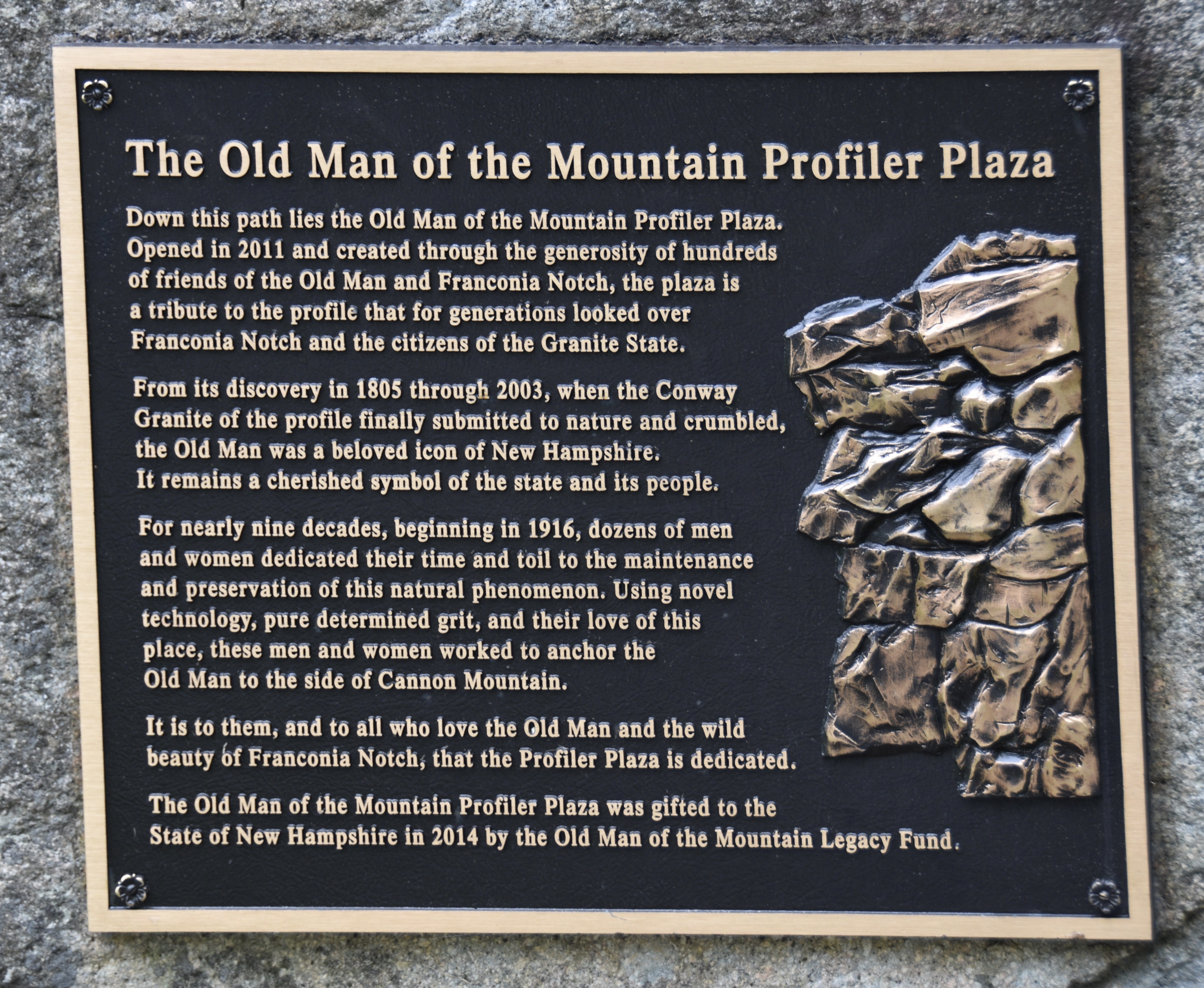 Old Man of the Mountain Profiler Plaza