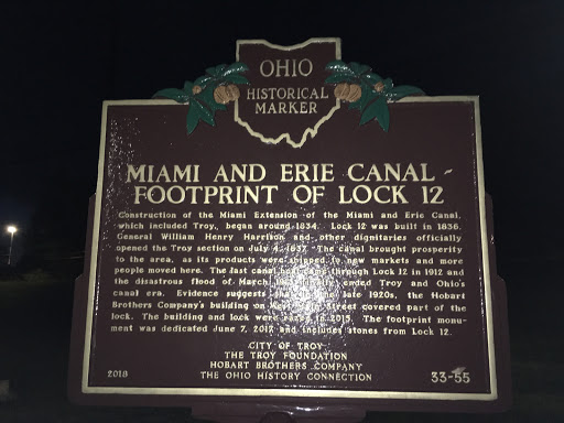 MIAMI AND ERIE CANAL – FOOTPRINT OF LOCK 12