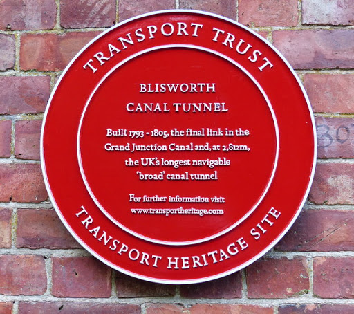 Plaque at the south portal of the Blisworth Tunnel