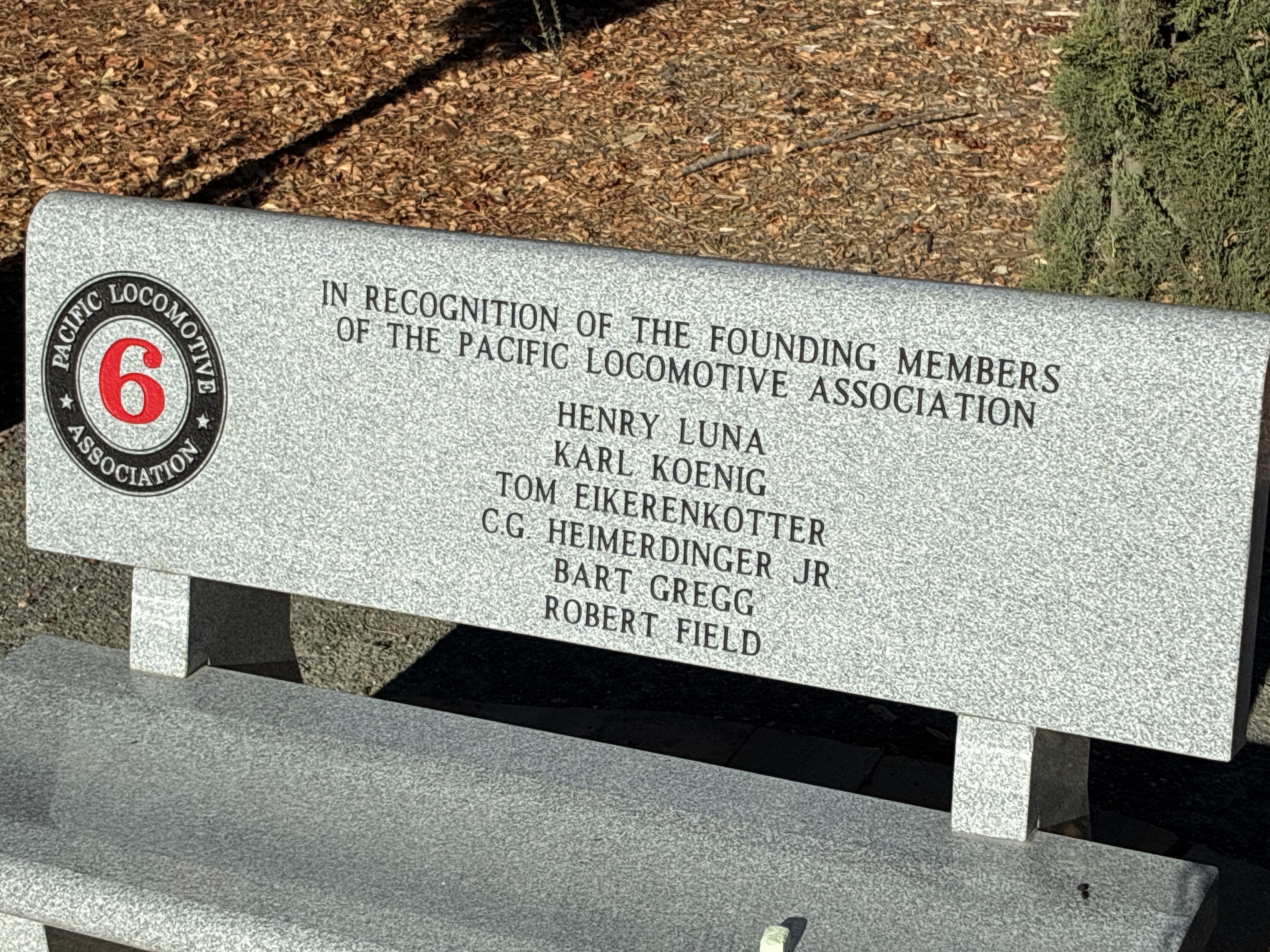 In Recognition of the Founding Members of Pacific Locomotive Association
