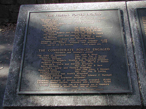 The Battle of Peachtree Creek Plaque 2 - Forces Engaged