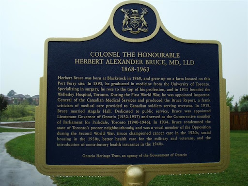 Colonel The Honourable Herbert Alexander Bruce, MD, LLD 1868-1963