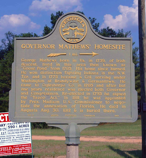 Governor Mathews' Homesite