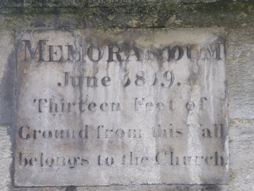 Thirteen Feet of Ground From This Wall Belongs to the Church.