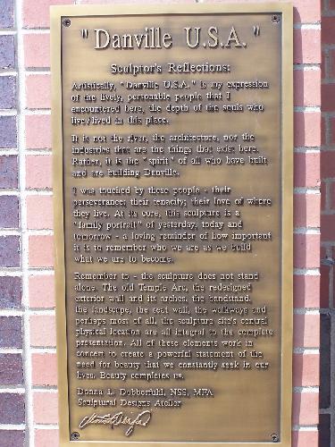 Danville USA Sculpture Inscription