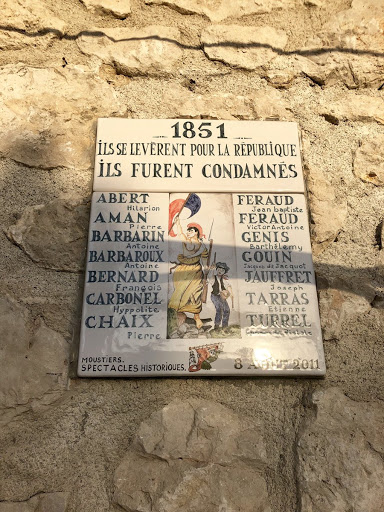 En mémoire aux victimes de la résistance au coup d état de Louis Napoléon Bonaparte