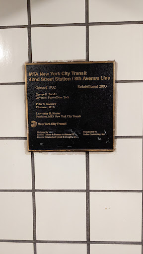 MTA New York City Transit 42nd Street Station / 8th Avenue Line