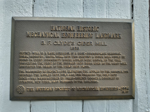 Clyde's Cider Mill Mechanical Engineering Landmark