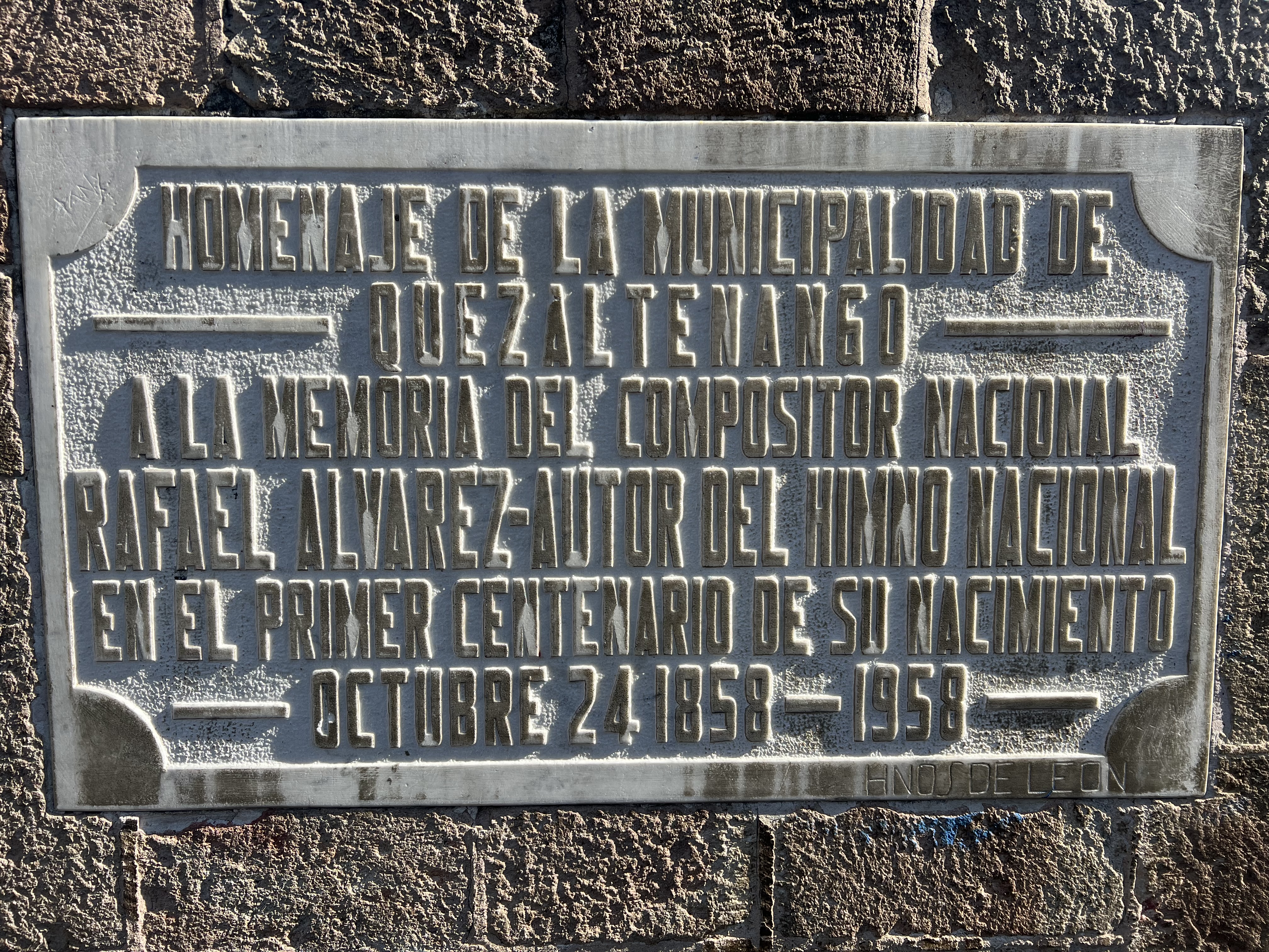 Homenaje de la Municipalidad de Quezaltenango