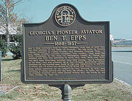 Georgia's Pioneer Aviator Ben T. Epps 1888-1937