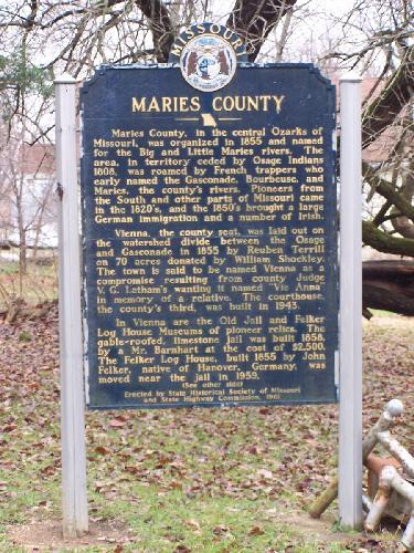 Maries County Historical Marker