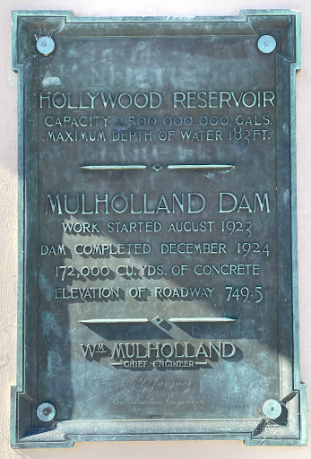 Mulholland Dam and Hollywood Reservoir
