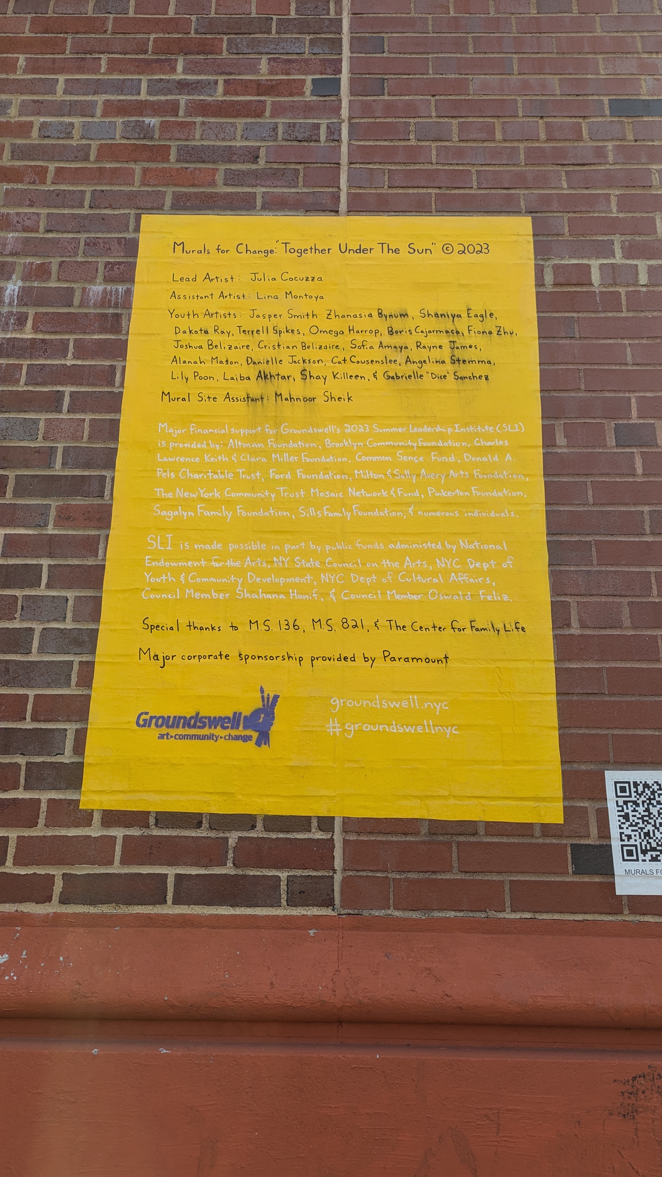 Murals for Change "Together Under the Sun"