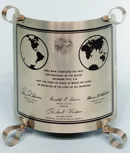 Apollo 17 Moon Landing Plaque