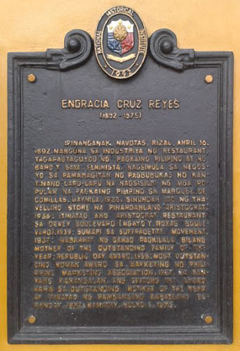 Engracia Cruz Reyes historical marker