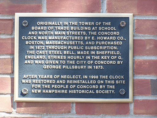 Concord Town Clock Historical Marker