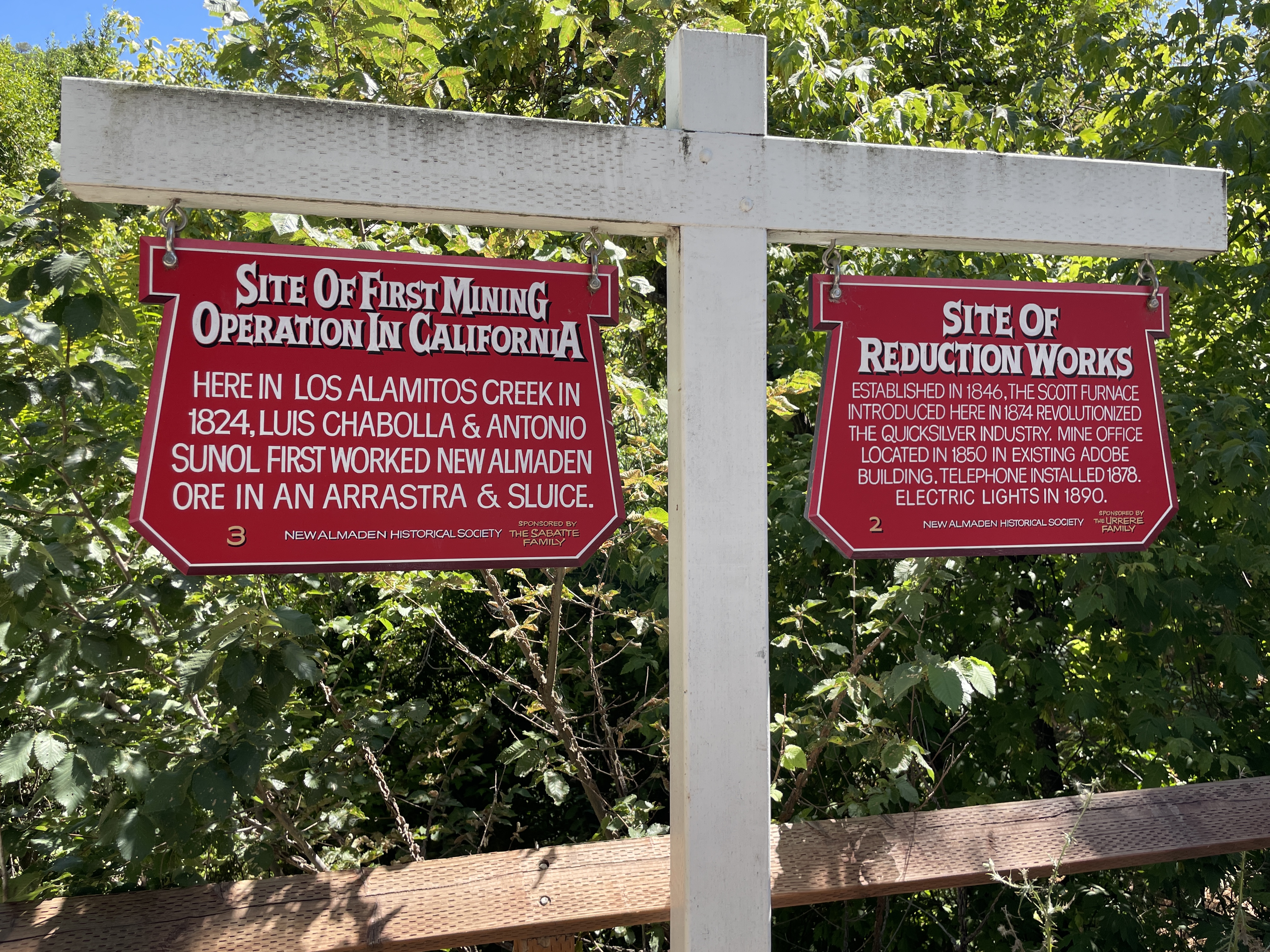 Site of First Minig Operation in California; Site of Reduction Works