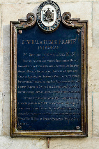 General Artemio Ricarte (Vibora) historical marker