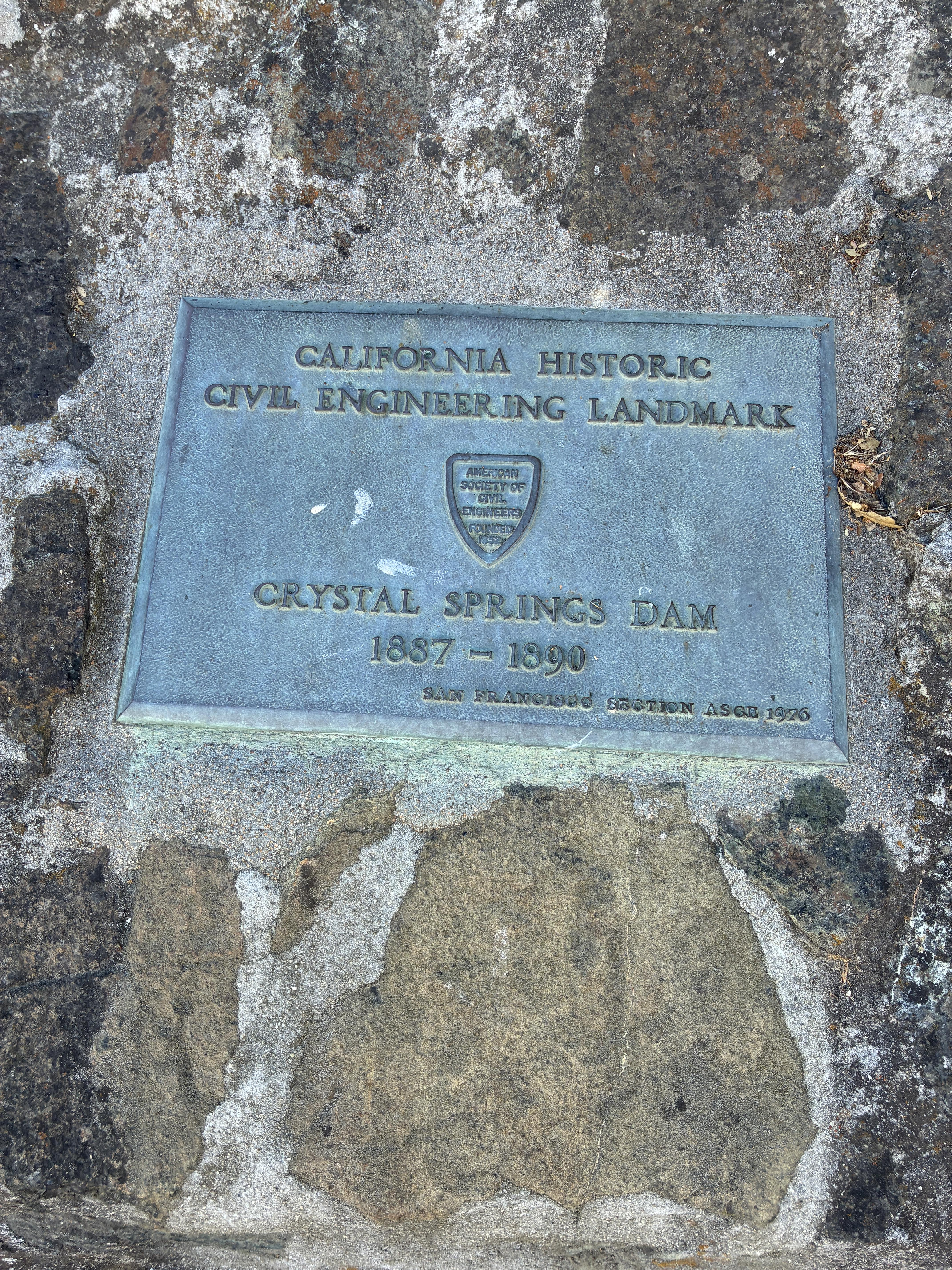 Crystal Springs Dam 1887 - 1890