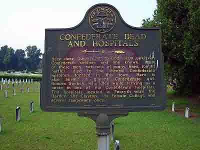 Confederate Dead and Hospitals