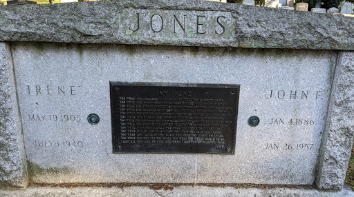 My Irene (Irene and John F. Jones grave)