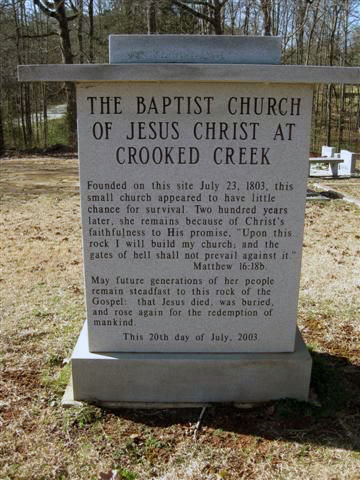 The Baptist Church of Jesus Christ at Crooked Creek