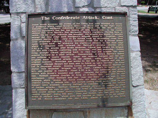 The Battle of Ezra Church - Plaque 5 - The Confederate Attack (con't)