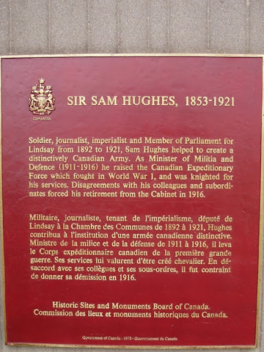Sir Sam Hughes, 1953-1921