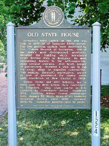 Historical Marker at the Old State House