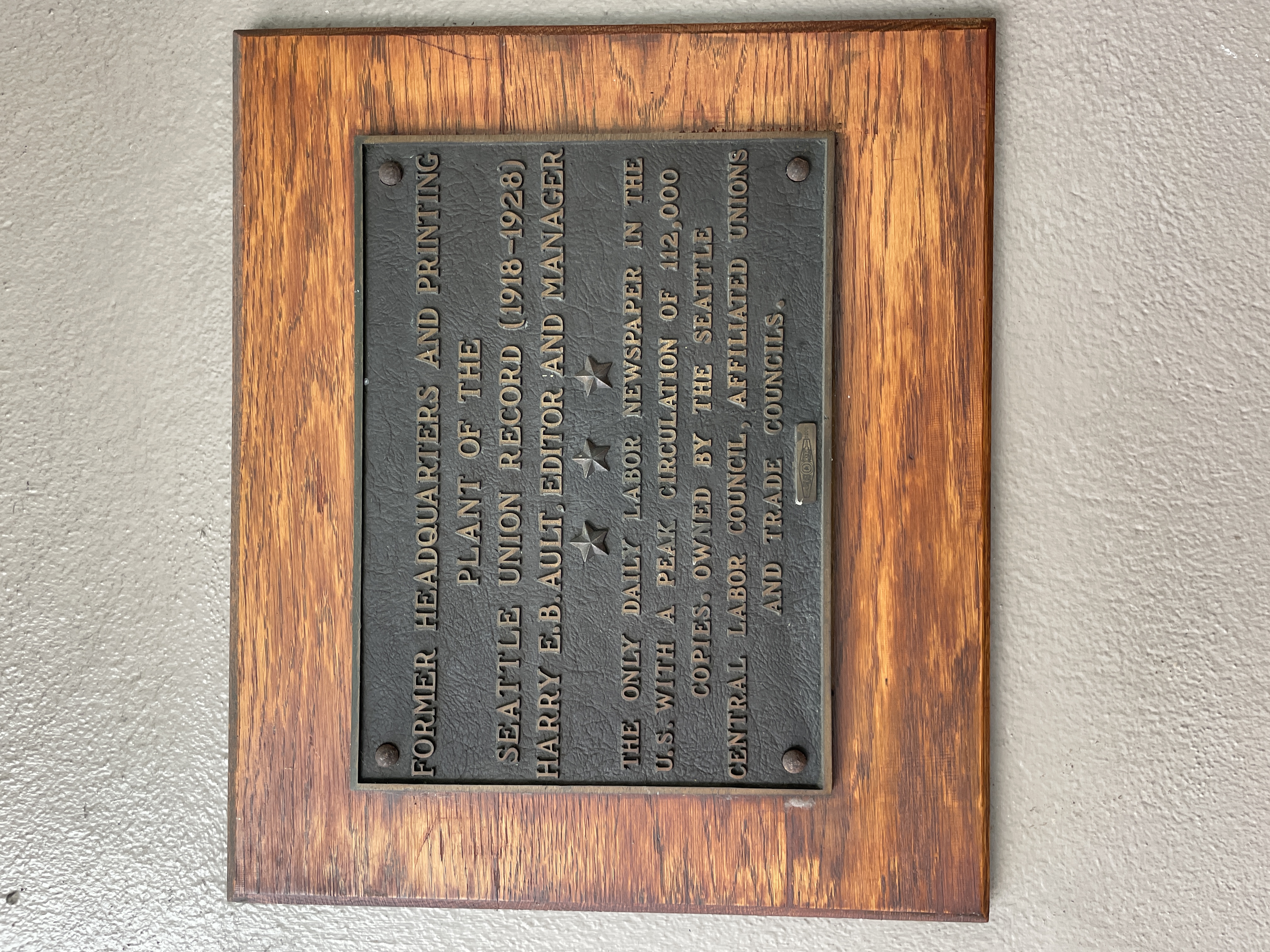 Former Headquarters and Printing Plant of the Seattle Union Record