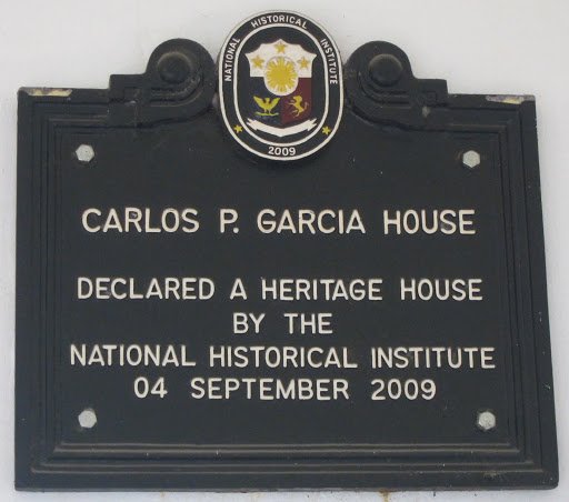 Carlos P. Garcia House historical marker