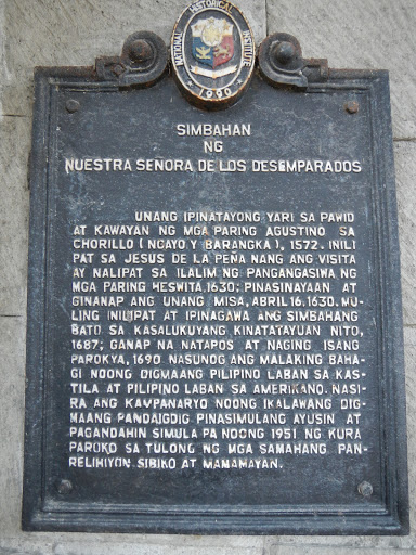 Church of Our Lady of the Abandoned historical marker