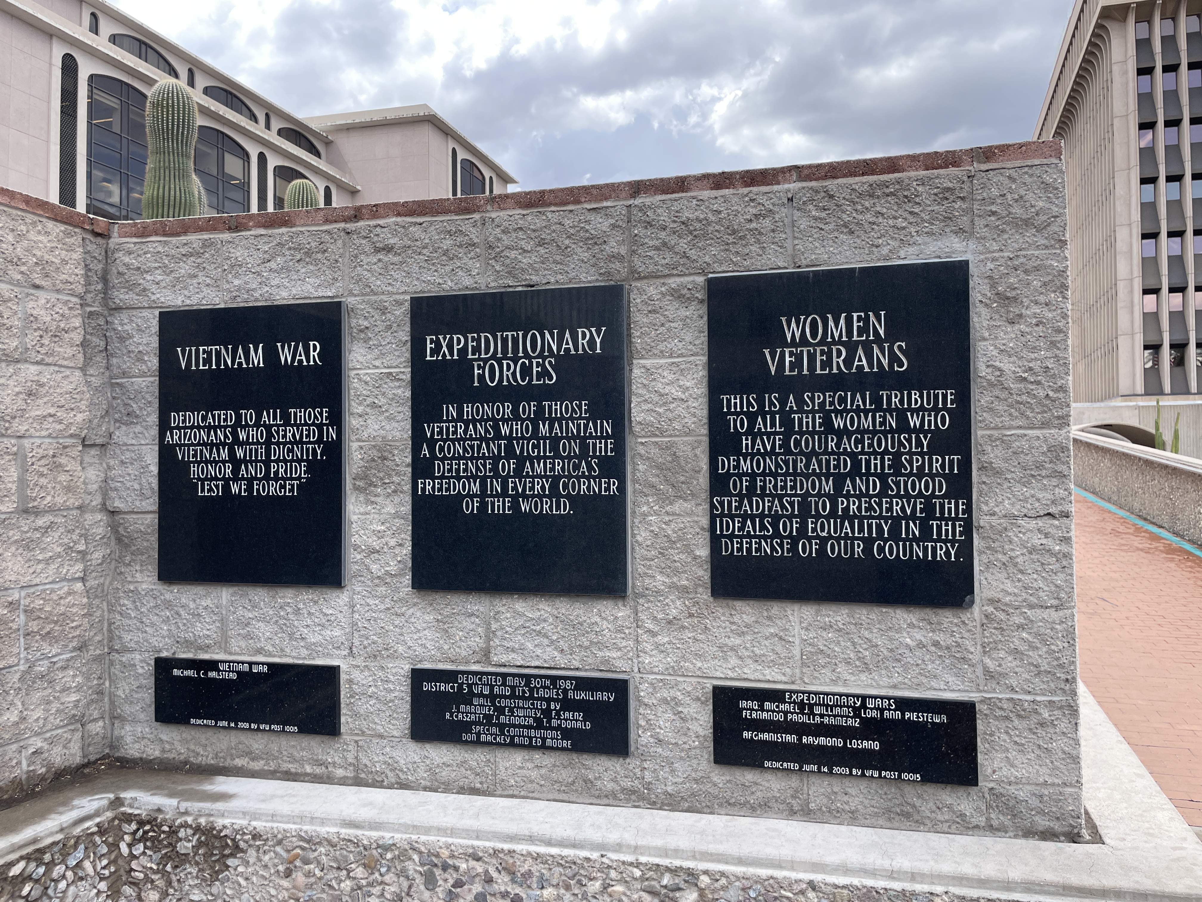 Tucson Vietnam War Expeditionary Forces Women Veterans memorial