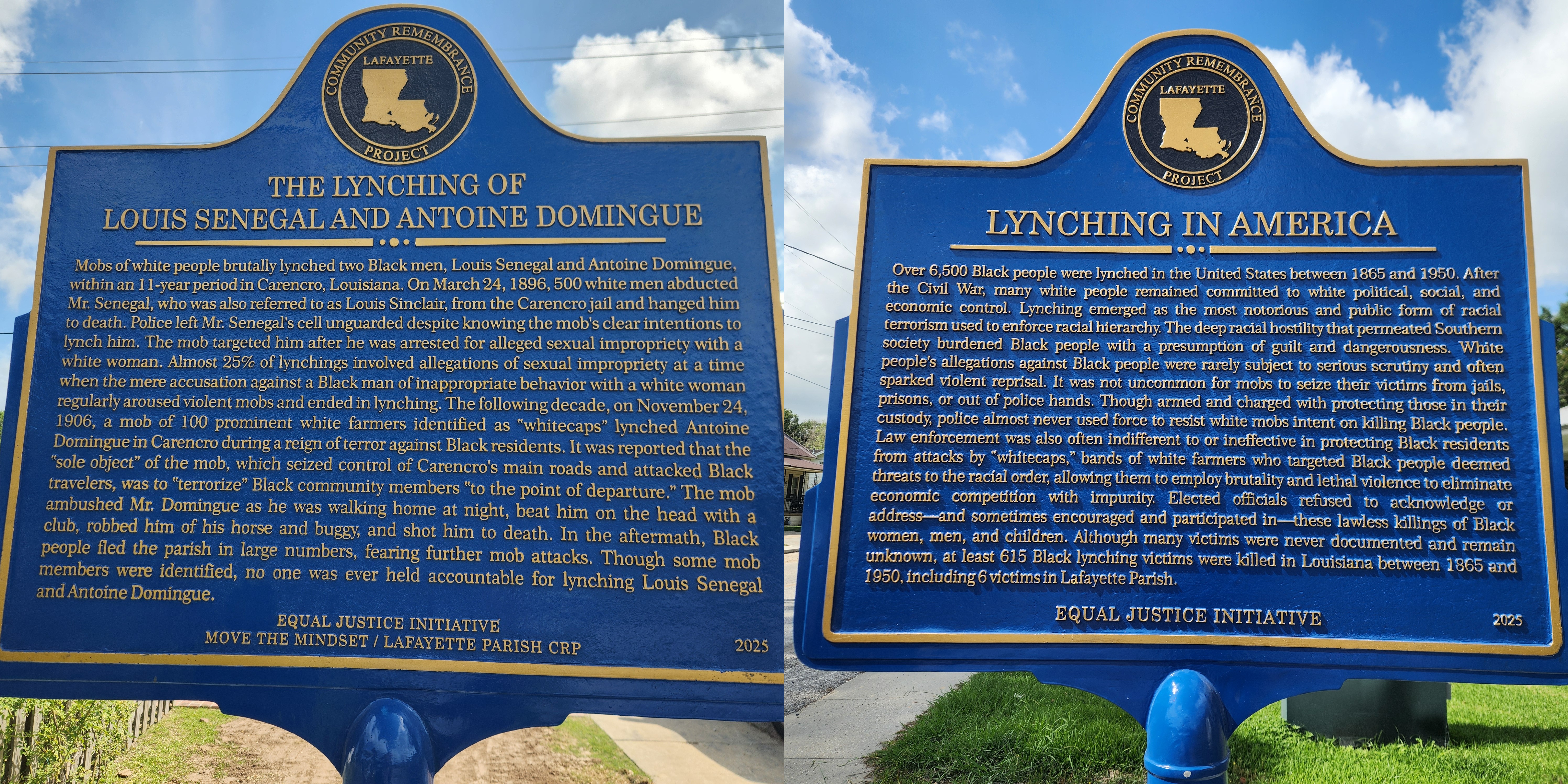 The Lynching of Louis Senegal and Antoine Domingue / Lynching In America