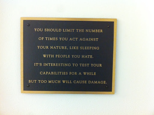 Random Plaque at MoMA, NYC