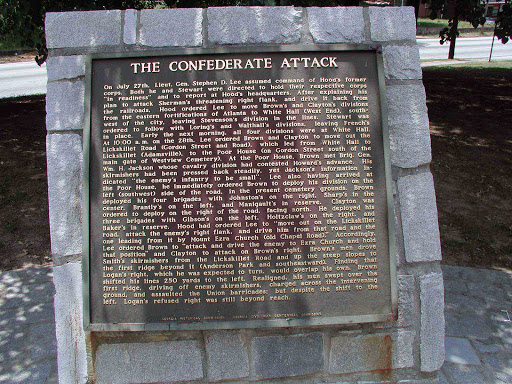 The Battle of Ezra Church - Plaque 4 - The Confederate Attack