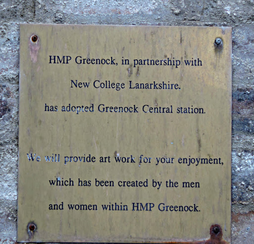Plaque at Greenock Central railway station