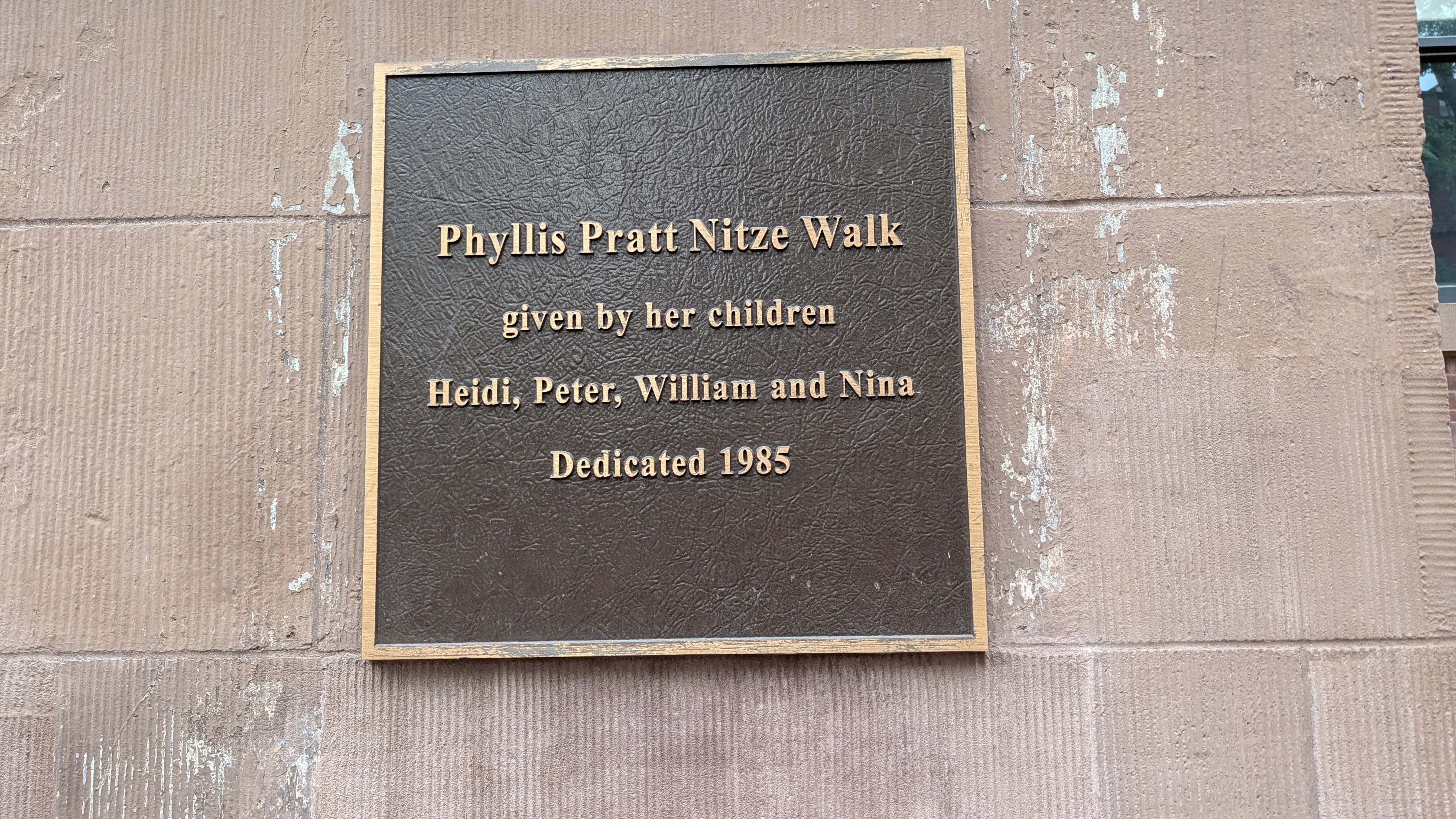 Phyllis Pratt Nitze Walk